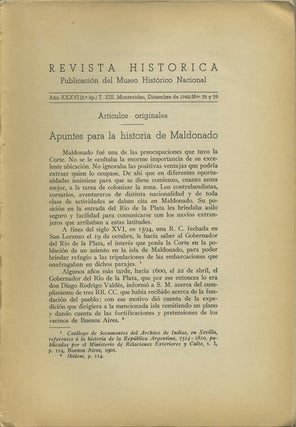 Item #42141 Revista Historica. Año XXXVI, T. XIII. Diciembre de 1942. Nos. 38 y 39. Uruguay,...