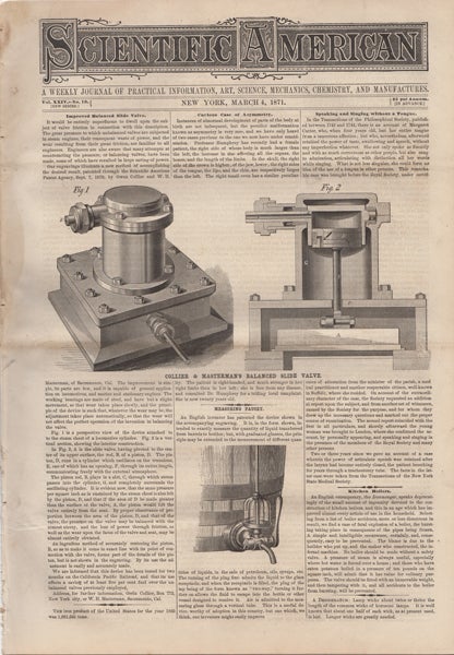 Item #42279 Scientific American. A Weekly Journal of Practical Information, Art, Science, Mechanics, Chemistry, and Manufactures. Vol. XXIV. No. 10. March 4, 1871. O. D. Munn, S H. Wales, eds A E. Beach.