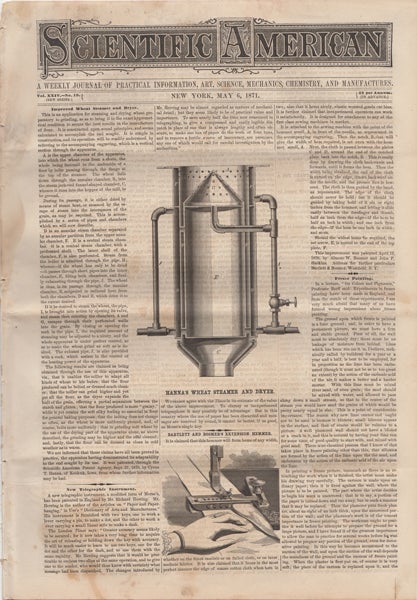 Item #42288 Scientific American. A Weekly Journal of Practical Information, Art, Science, Mechanics, Chemistry, and Manufactures. Vol. XXIV. No. 19. May 6, 1871. O. D. Munn, A. E. Beach, eds.