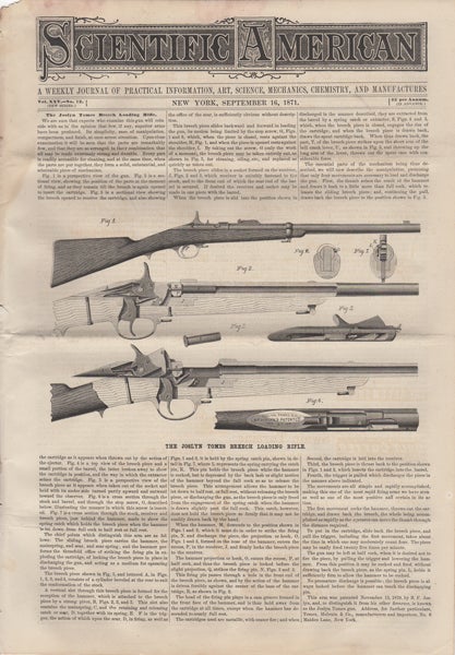 Item #42307 Scientific American. A Weekly Journal of Practical Information, Art, Science, Mechanics, Chemistry, and Manufactures. Vol. XXV. No. 12. September 16, 1871. O. D. Munn, A. E. Beach, eds.