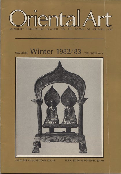 Item #42343 Oriental Art. [A Quarterly Publication Devoted to the Study of all forms of Oriental Art. New Series Volume XXVIII Number 4. Winter 1982/83]. Oriental Art Magazine, Edmund Capon, ed.