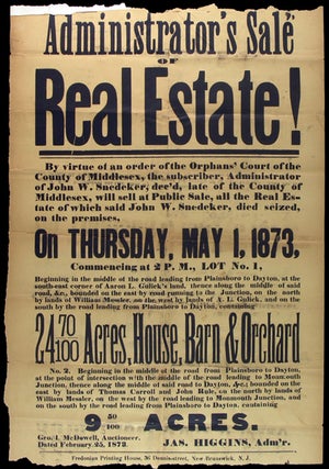 Item #42435 Administrator's Sale of Real Estate! By Virtue of an order of the Orphans' Court of...