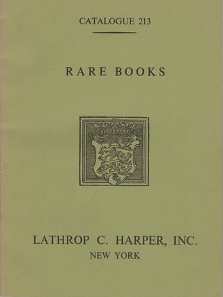 Item #42478 Rare Books in a Variety of Fields. ... With a fine colletion of First and Early...