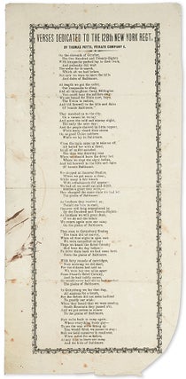 Item #42904 Verses Dedicated to the 128th New York Regt. Thomas Potts