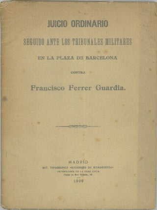 Item #42993 Juicio ordinario seguido ante los tribunales militares en la Plaza de Barcelona...