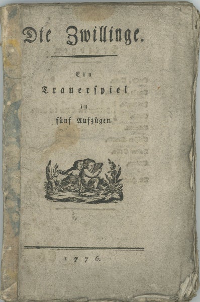 Item #42998 Die Zwillinge. Ein Trauerspiel in fünf Aufzügen [from Theatralische Sammlung, Bd. 22]. Friedrich Maximilian Klinger.