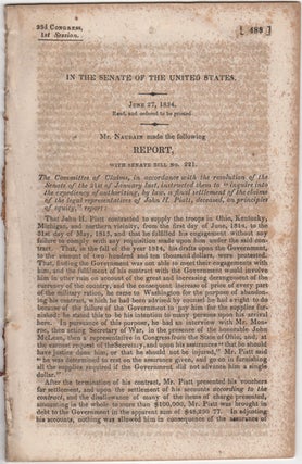 Item #43062 In the Senate of the United States. June 27, 1834. Read, and ordered to be printed....
