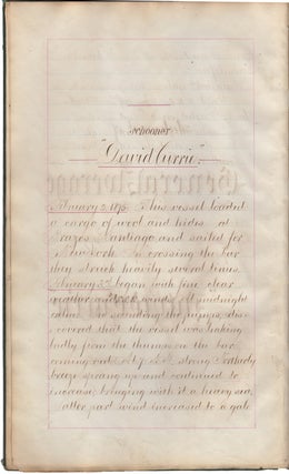 [Manuscript] Statement of General Average case of the Schooner "David Currie."