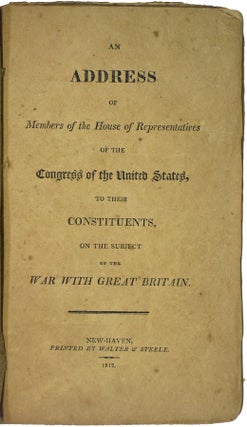 Item #43722 An Address of Members of the House of Representatives of the Congress of the United...