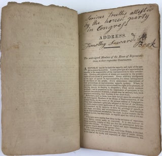 An Address of Members of the House of Representatives of the Congress of the United States, to Their Constituents, on the Subject of the War with Great Britain [bound with] An Address to the Freemen in Connecticut.
