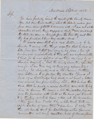 Item #43806 [Two Manuscript Letters Signed Concerning Political Maneuvers at the Sullivan County,...