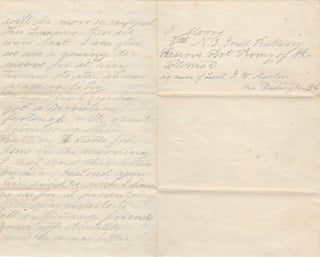 [Autograph Letter Signed] Union Soldier Franklin Moore Writing to his Mother from Camp Bramhall, Virginia, on his way to Richmond.