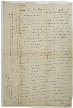 Item #43861 [Signed Indenture] Mortgage for Land in Poughkeepsie, Dutchess County, New York; Sold...