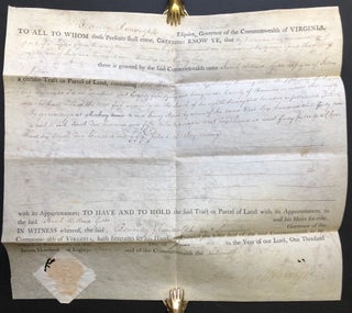 Item #43874 [Printed Vellum Document completed in manuscript & Signed. Land Grant] (Beverley...