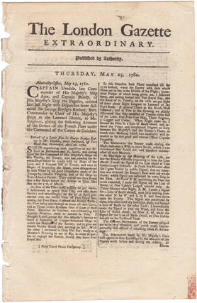 Item #43923 [Battle of Martinique... Combat de la Dominique reported in] The London Gazette...