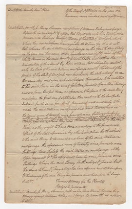 Item #43934 [Manuscript] Legal Petition to Settle a Financial Dispute in Westchester County, New...