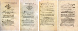 Item #44052 [Four Documents on Shays' Rebellion] Acts and Laws, Passed by the General Court of...