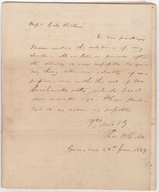 Item #44232 [Manuscript Document] Georgia Senator Thomas Cobb's Corrected Speech Against the...