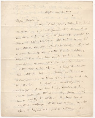 Item #44264 [ALSs] Correspondence from George Evans, U.S. Senator from Maine Concerning an Estate...