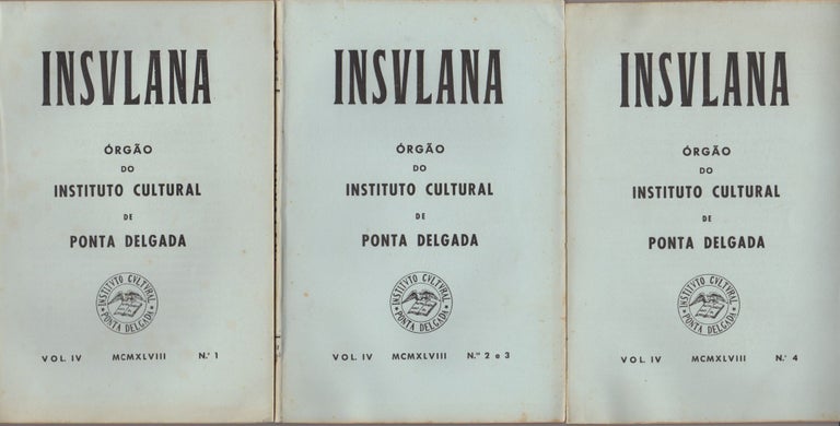 Item #44567 Insulana: orgão do Instituto Cultural de Ponta Delgada. Volume IV. No. 1-4. Instituto Cultural de Ponta Delgada.