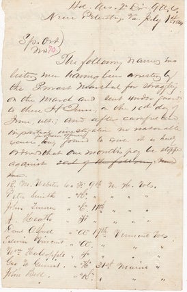 Item #44623 [Manuscript Document Signed] Brigadier General Potter Issues a Special Order to...