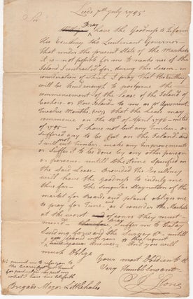 Item #44631 [Archive] Three ALS by Colonel Joel Stone Concerning Loyalists in Upper Canada, one...