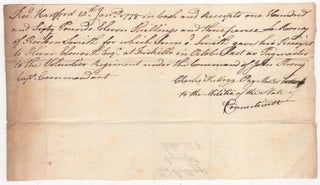 Item #44669 Revolutionary War Pay Receipts Signed by Reuben Smith, who served under John Strong,...