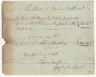 Revolutionary War Pay Receipts Signed by Reuben Smith, who served under John Strong, and Paymaster, Charles Kellogg.