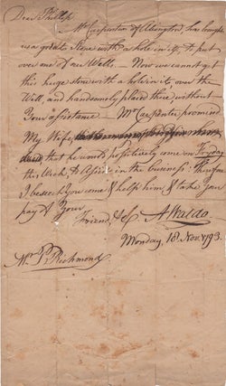 Item #44674 [ALS] Surgeon General of the Revolutionary Army who recorded his sufferings at...