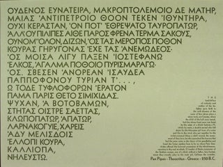Shaped Poetry. A suite of 30 Typographic Prints Chronicling this Literary Form from 300 BC to the Present.