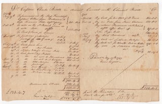 Item #44702 [Manuscript] West Indies Trade during the Revolutionary War. Account Current of...