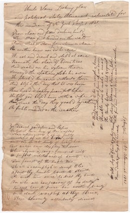 Item #44944 [Manuscript Poem beginning] "From chaos and from darkness hurl'd / When men first...