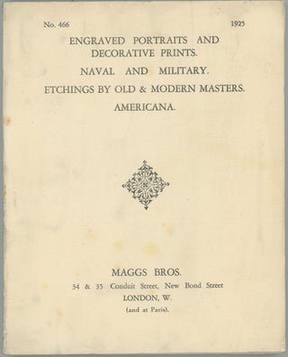 Item #45085 Engraved Portraits and Decorative Prints. Naval and Military. Etchings by Old &...