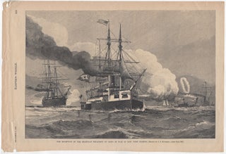The Reception of the Brazilian Squadron of Ships of War in New York Harbor.