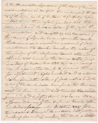 Item #45164 [Manuscript Report] Copy of Agents of the Eagle Bank of New Haven Report to the...
