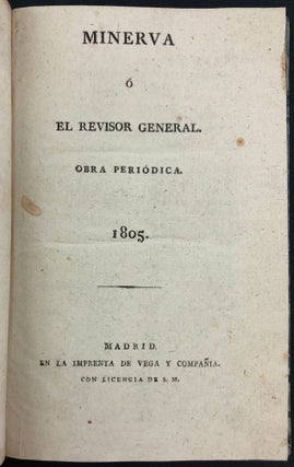 Item #45242 Minerva ó El Revisor General. Obra Periódica. 1805. Battle of Trafalgar, Francisco...
