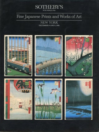 Item #45555 Fine Japanese Prints and Works of Art. New York. December 8 and 9, 1988. Japanese...