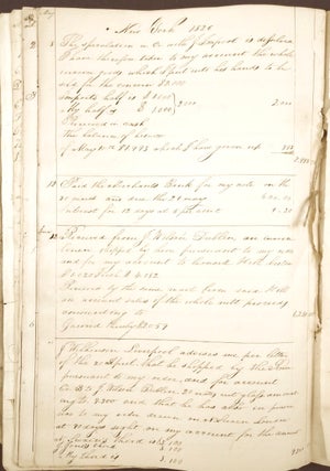 [Manuscript Notebook] Trigonometry Notes & Book-Keeping Daybook of William C. Gibson, of Oyster Bay, Long Island.