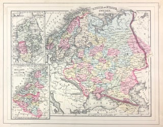 Item #45702 [Map] Russia in Europe, Sweden, and Norway [with insets] Map of Denmark [and] Map of...
