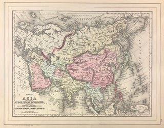Item #45703 Map of Asia Showing its Gt. Political Divisions, and also the Various Routes of...
