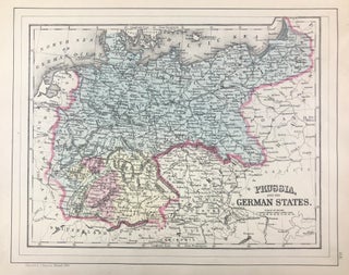 Item #45704 [Map] Prussia, and the German States [verso with] Map of the Austrian Empire, Italian...