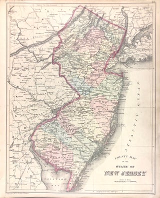 Item #45709 County Map of the State of New Jersey [verso with] County Map of Pennsylvania...