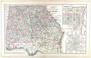 Item #45714 [Map] North and South Carolina [with insets] Plan of Charleston [and] Map of...