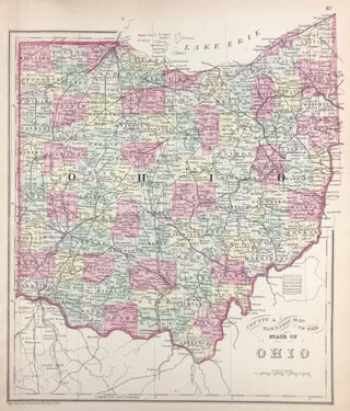 Item #45717 County & Township Map of the State of Ohio. S. Augustus Mitchell, Jr