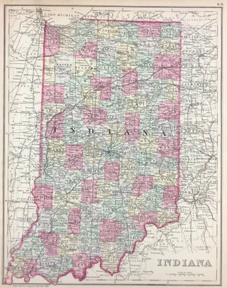 Item #45718 [Map] Indiana. S. Augustus Mitchell, Jr