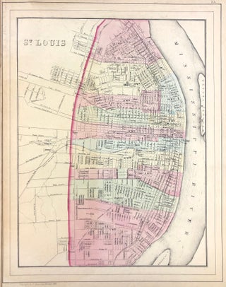 Item #45719 [Map] St. Louis [verso with] County & Township Map of the States of Iowa and...