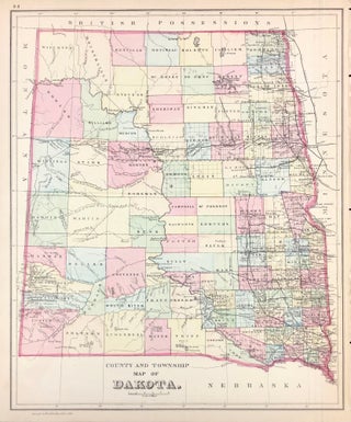 Item #45722 County and Township Map of Dakota. S. Augustus Mitchell, Jr