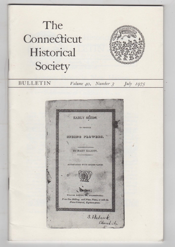 Item #45821 "Literary Piracy in New Haven: Sidney Babcock and the Publication of Children's Books" in the Connecticut Historical Society Bulletin, Volume 40, Number 3, July 1975. Christopher Bickford, Connecticut Historical Society.