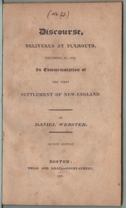 Item #45850 Discourse, Delivered at Plymouth, December 22, 1820. In Commemoration of The First...