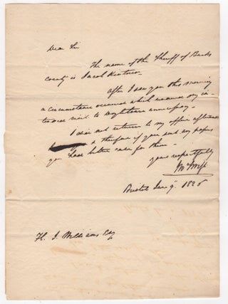 Item #45986 [ALS] John Swift, future Philadelphia Mayor to fellow Attorney, Henry J. Williams....